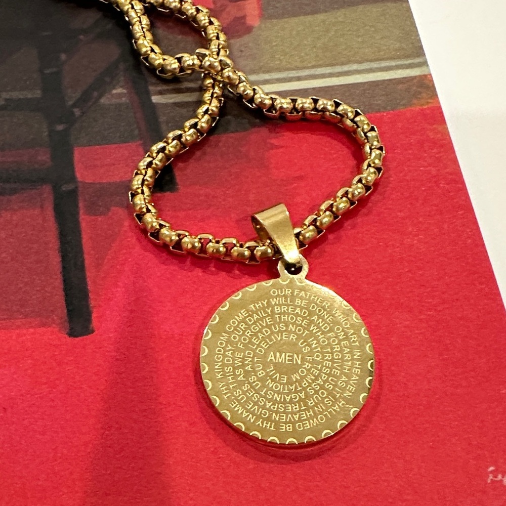 Prayer gold plated Serenity Prayer/Our Father Prayer - Picture 3 of 4